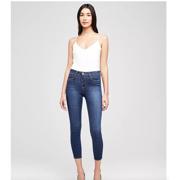 L'Agence NWOT Prime Blue Vintage High Rise Margot Skinny Jeans Womens Size 29 - Picture 1 of 7